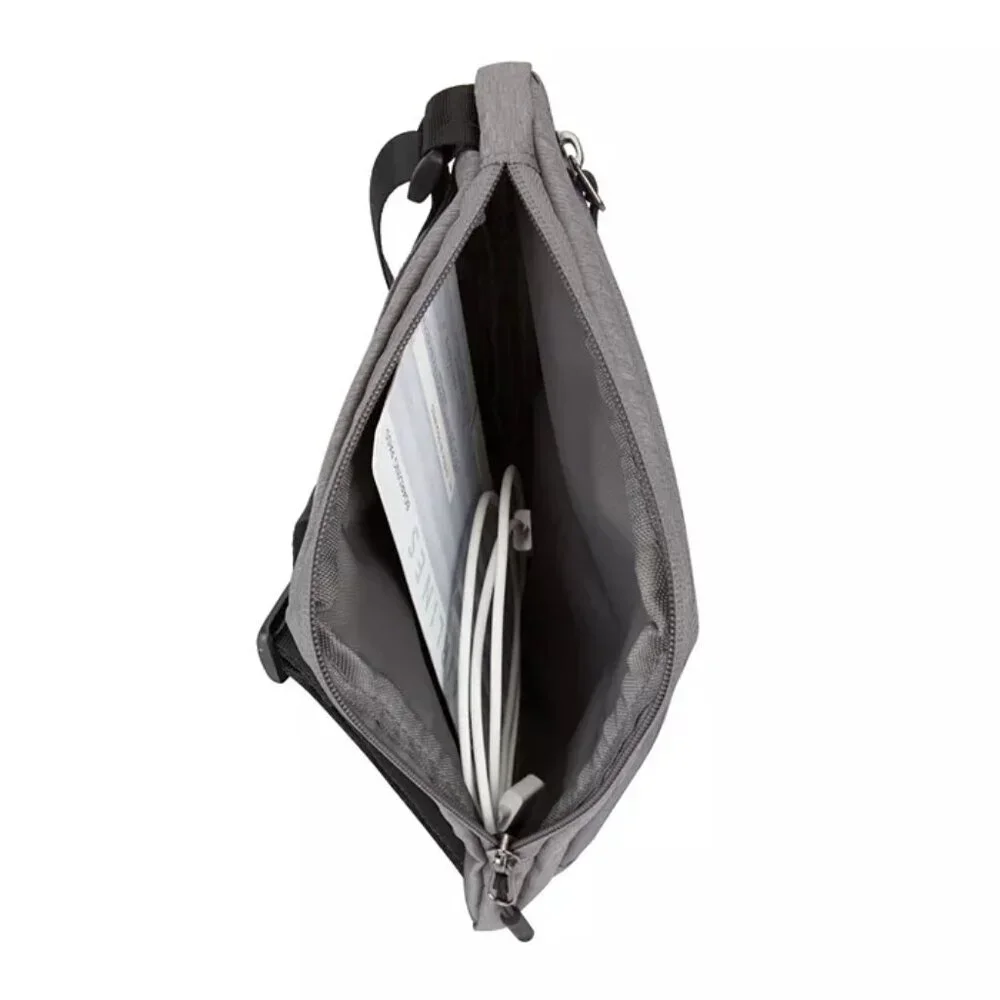TRAVELON Gray Slim Crossbody Bag/Brand New in Package!!
